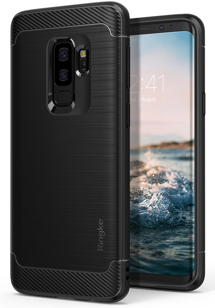 ringke onyx rugged flexible tpu shockproof cover case for galaxy s9 plus main black