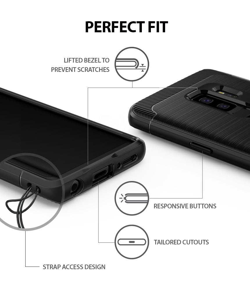 ringke onyx rugged flexible tpu shockproof cover case for galaxy s9 plus main perfect fit