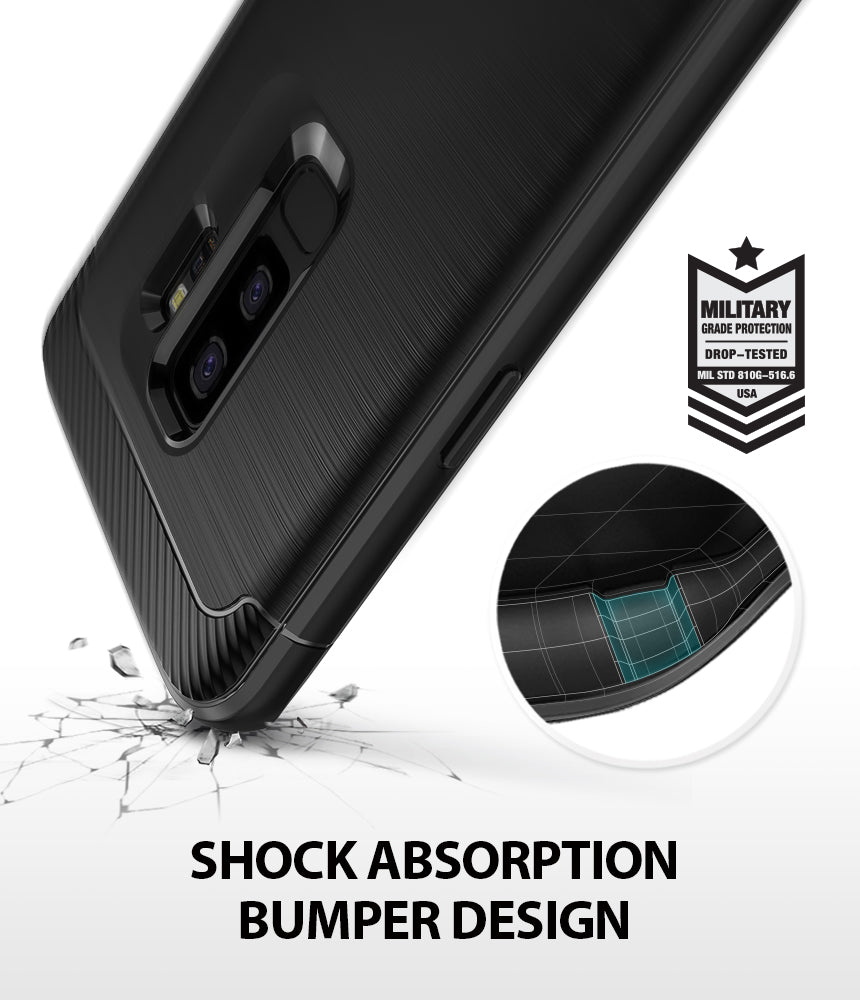 ringke onyx rugged flexible tpu shockproof cover case for galaxy s9 plus main shockproof design