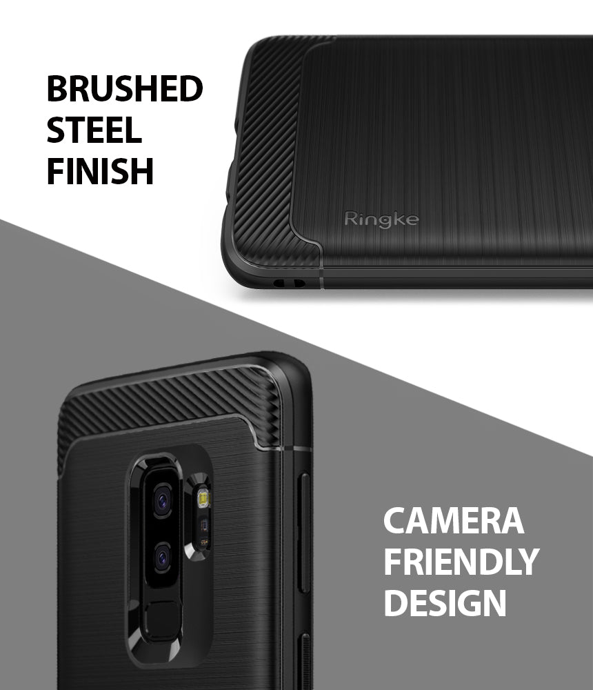 ringke onyx rugged flexible tpu shockproof cover case for galaxy s9 plus main brushed design