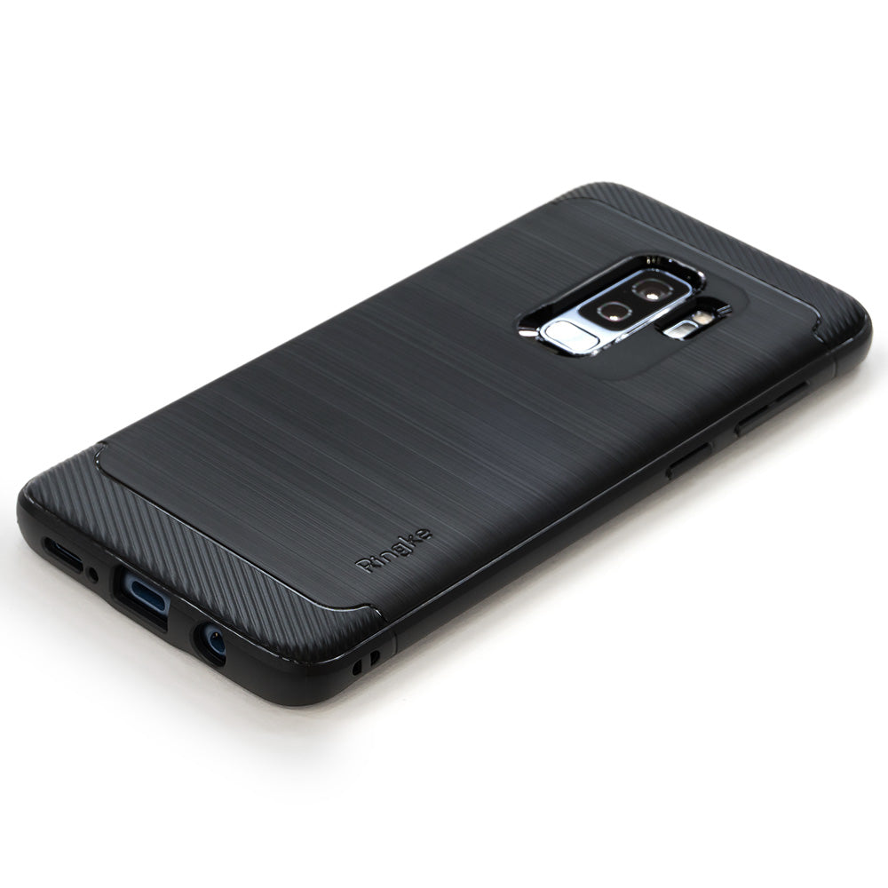 ringke onyx rugged flexible tpu shockproof cover case for galaxy s9 plus main black