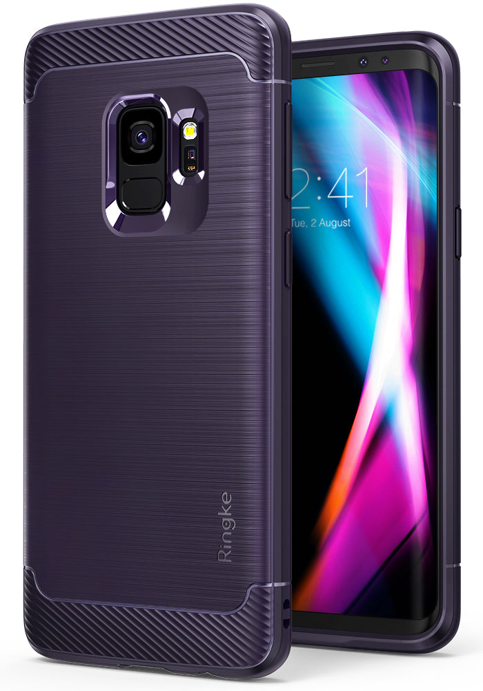 ringke onyx rugged flexible tpu shockproof cover case for galaxy s9 plum violet