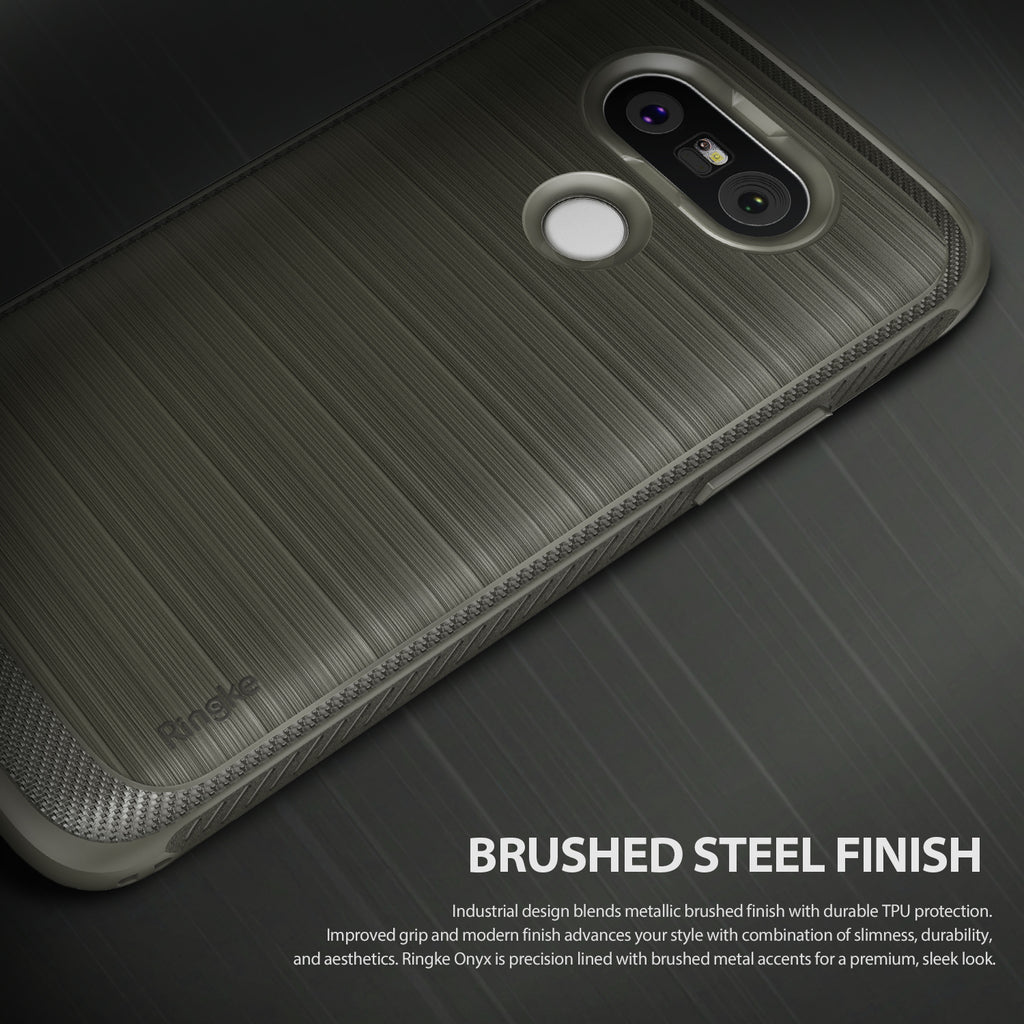 brushed steel finish