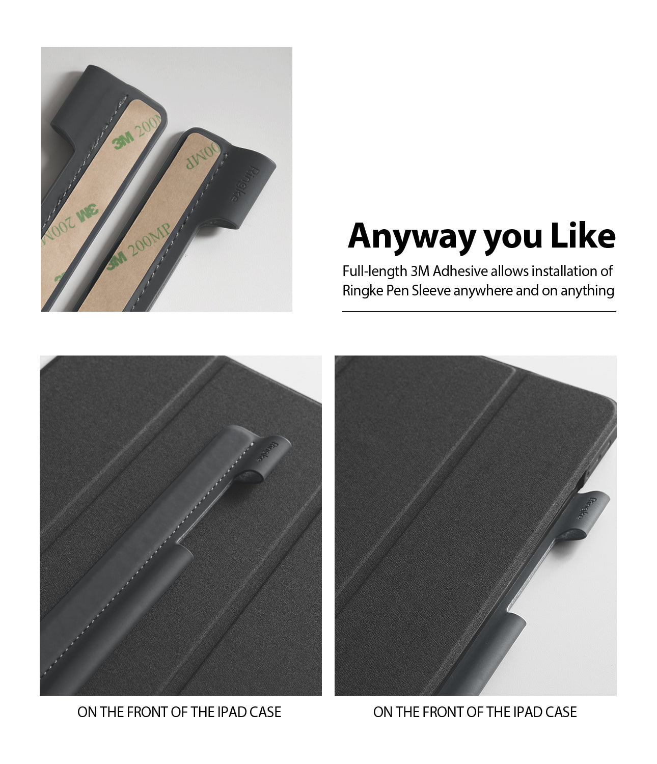 Ringke Pen Sleeve Charcoal Gray, apple pencil, anyway you like