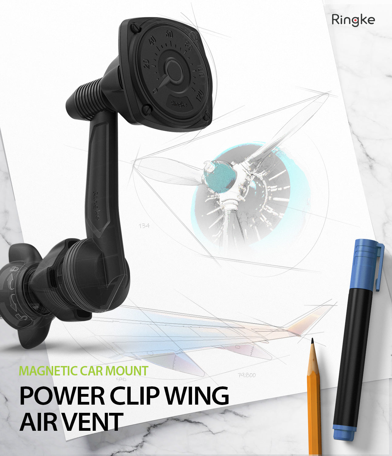 Power Clip Wing Car Mount - Ringke Official Store