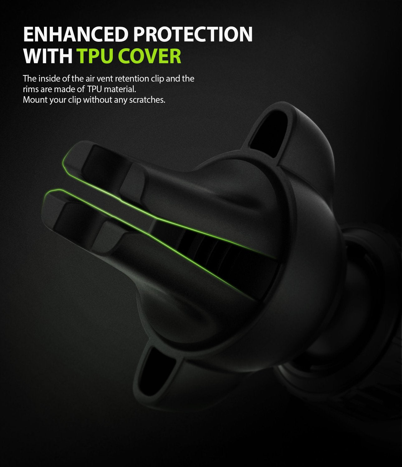 Ringke Power Clip Wing Car Mount enhanced protection with tpu cover to minimized the damage of the air vent