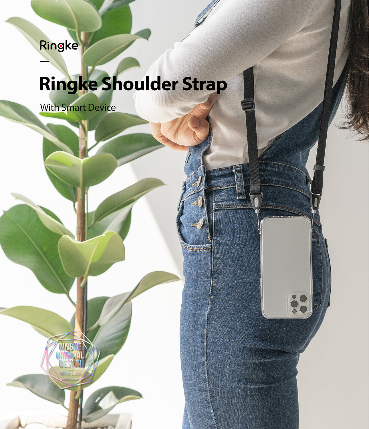 Shoulder Strap - Black | Neon Orange - Ringke Official Store