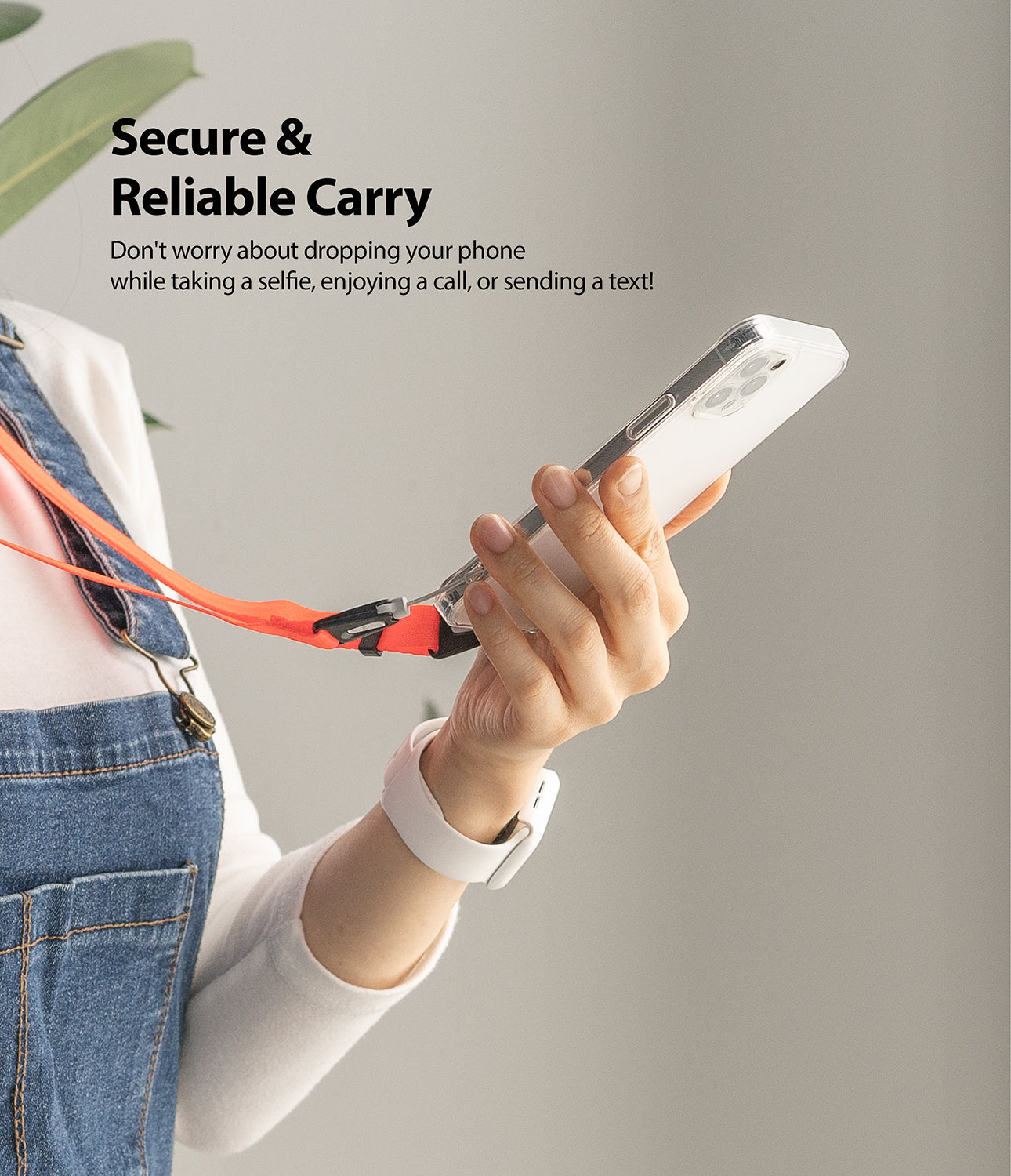 Shoulder Strap - Black | Neon Orange - Ringke Official Store