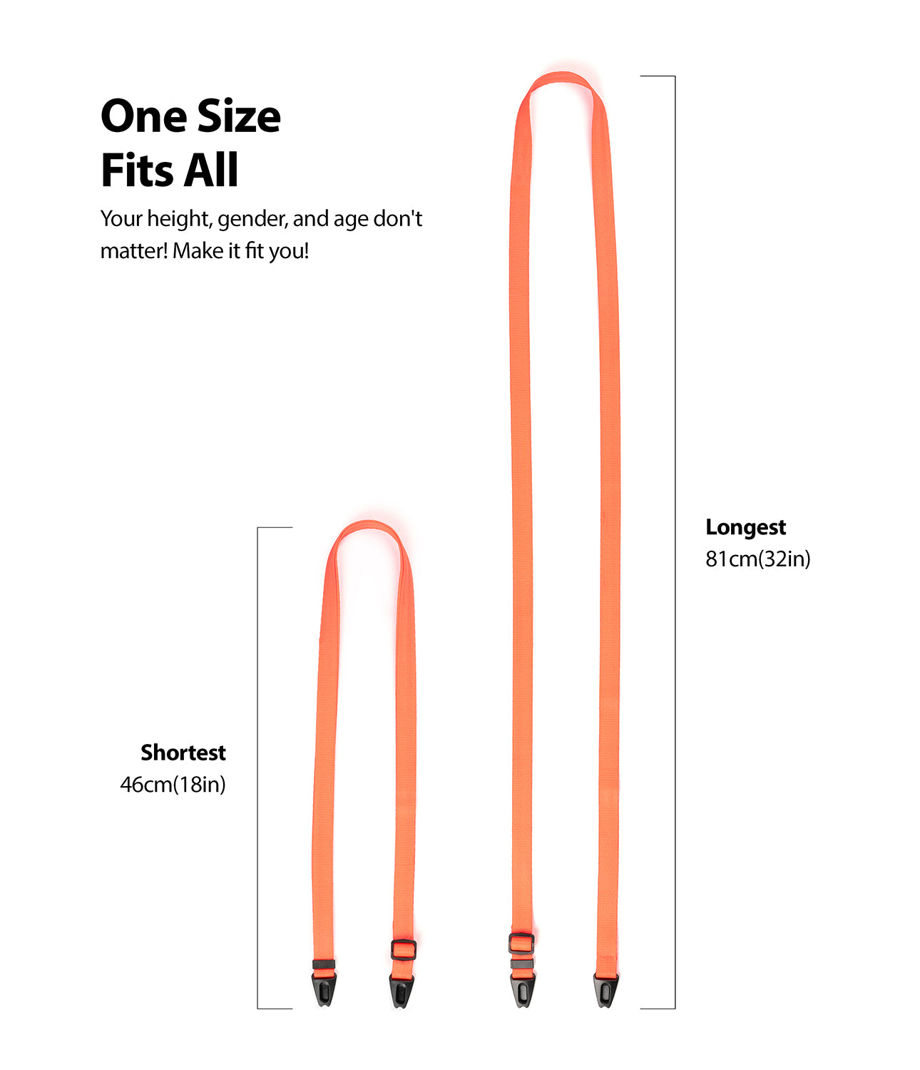 Shoulder Strap - Black | Neon Orange - Ringke Official Store