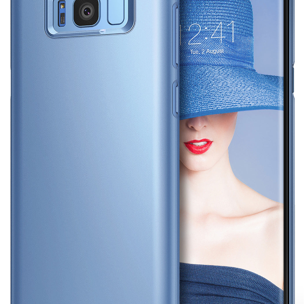 ringke slim premium hard pc protective back cover case for galaxy s8 blue pearl
