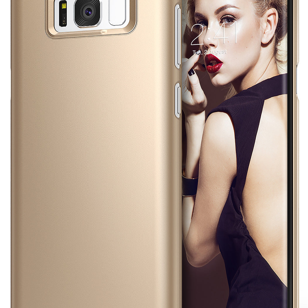 ringke slim premium hard pc protective back cover case for galaxy s8 royal gold