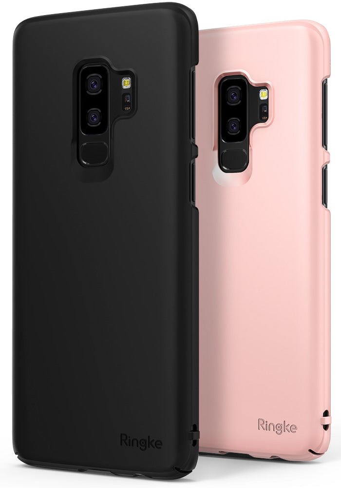 ringke slim lightweight thin hard pc back cover for galaxy s9 plus black peach pink