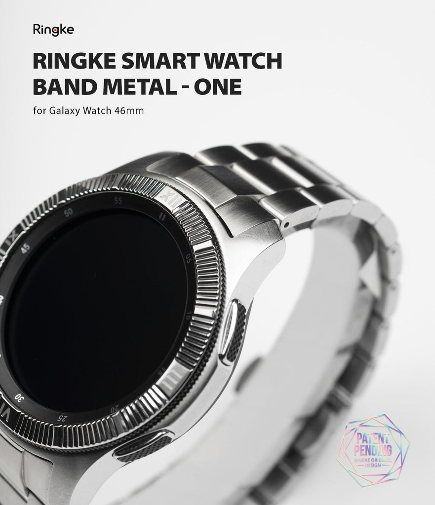 ringke smartwatch band metal one for samsung galaxy watch 46mm made from silver stainless steel