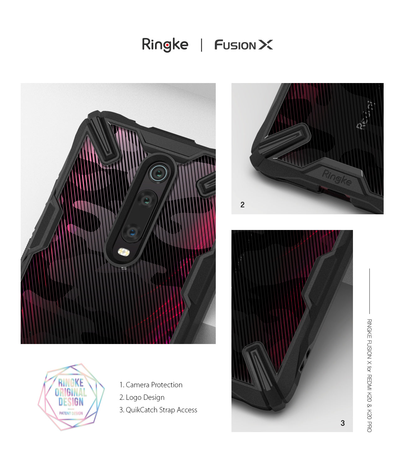 camera protection / logo design / quikcatch strap access design