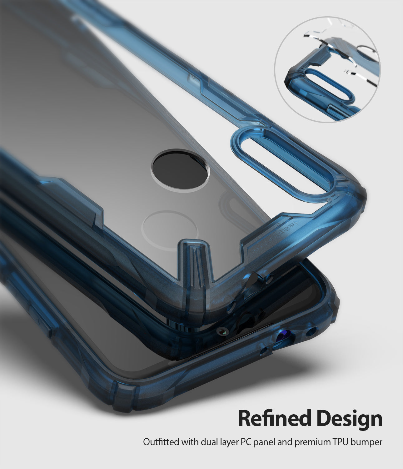 outfitted with dual pc panel and premium tpu bumper