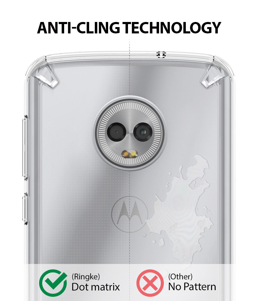 ringke fusion clear transparent hard pc back case cover for moto g6 main anti-cling technology