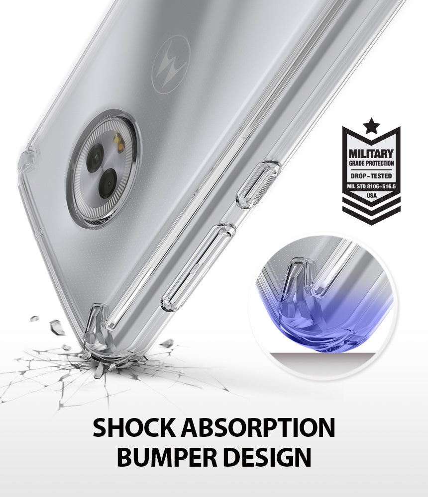 ringke fusion clear transparent hard pc back case cover for moto g6 main shockproof protection