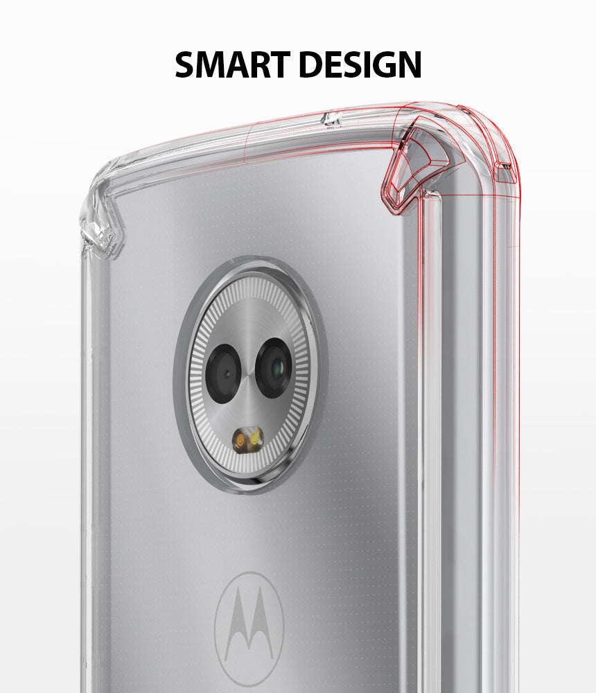 ringke fusion clear transparent hard pc back case cover for moto g6 main smart design