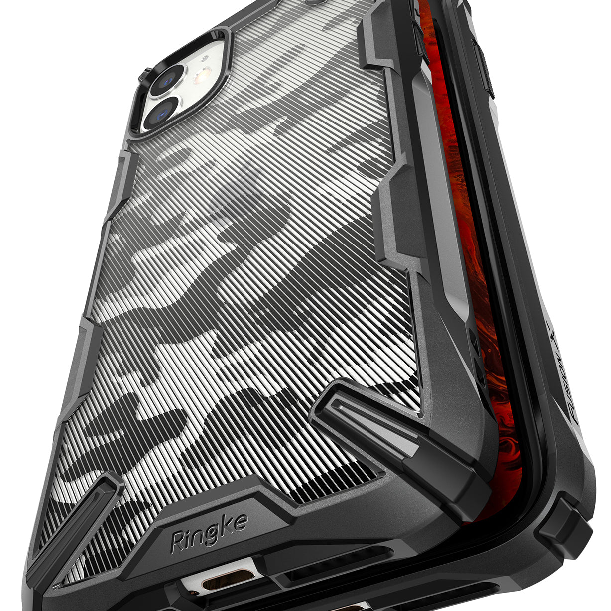 Ringke Fusion X Design Case Compatible with iPhone 11 Case Camo Black