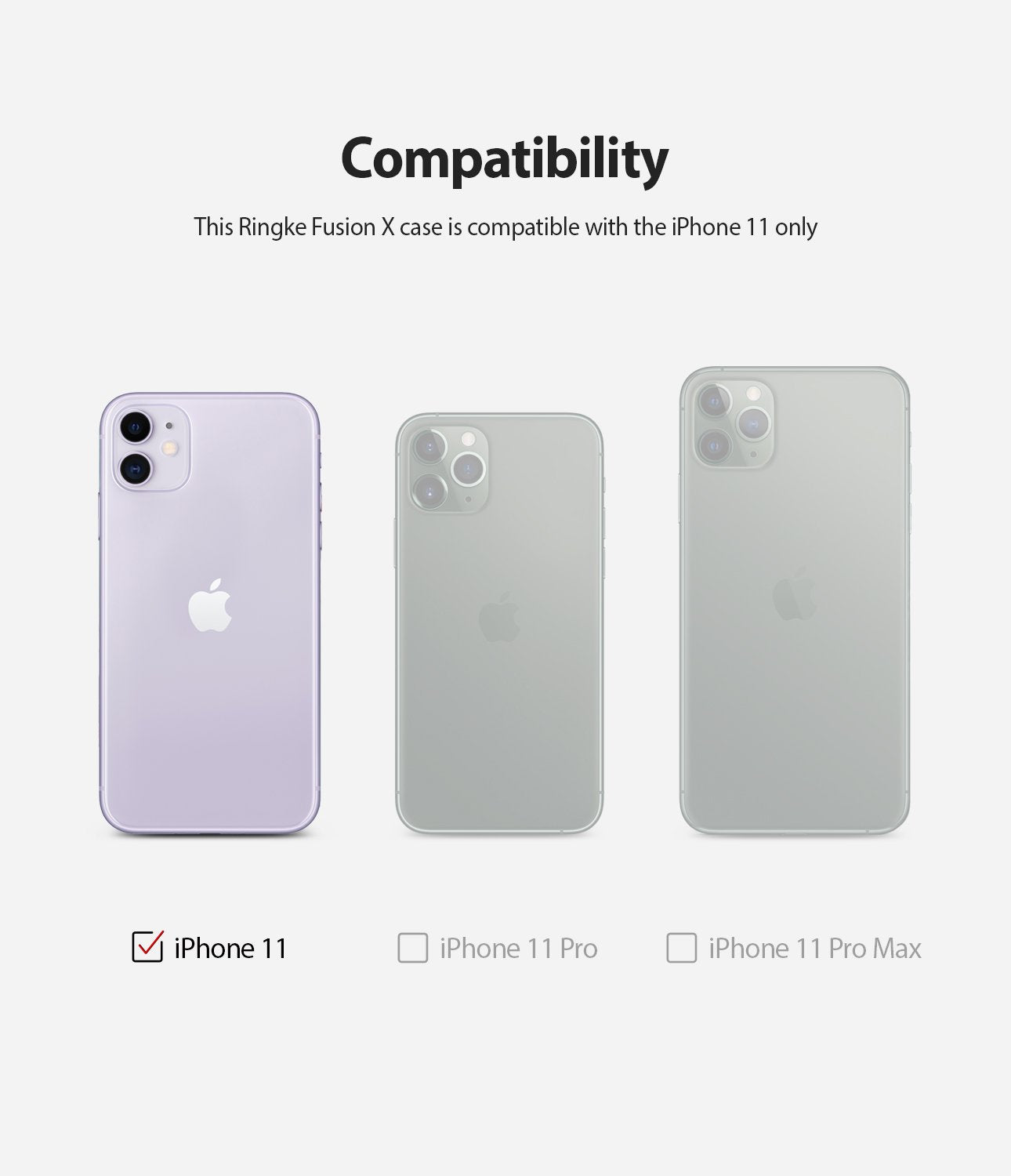 Ringke Fusion-X designed for iPhone 11 Compatibility