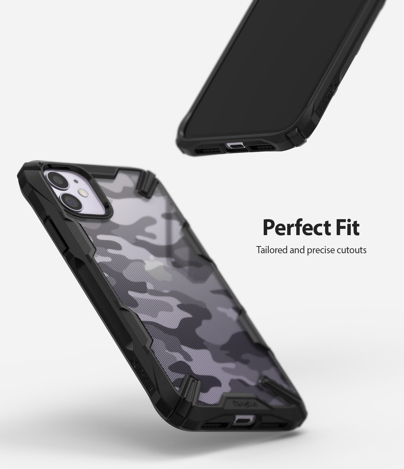 Ringke Fusion X Design Case Compatible with iPhone 11 Case Camo Black Perfect Fit