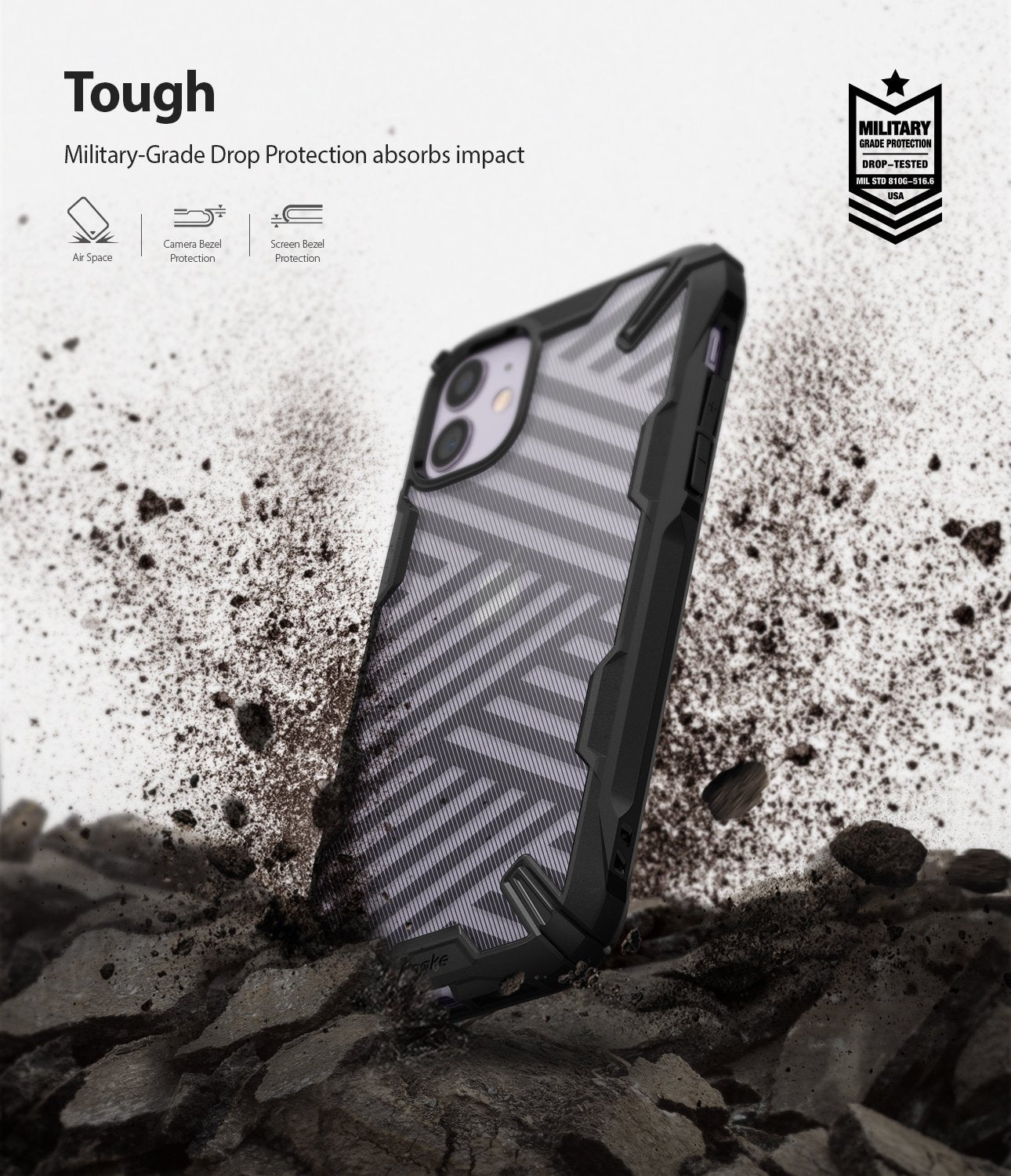 Ringke Fusion X Design Case Compatible with iPhone 11 Case Camo Black Drop Protection Tough