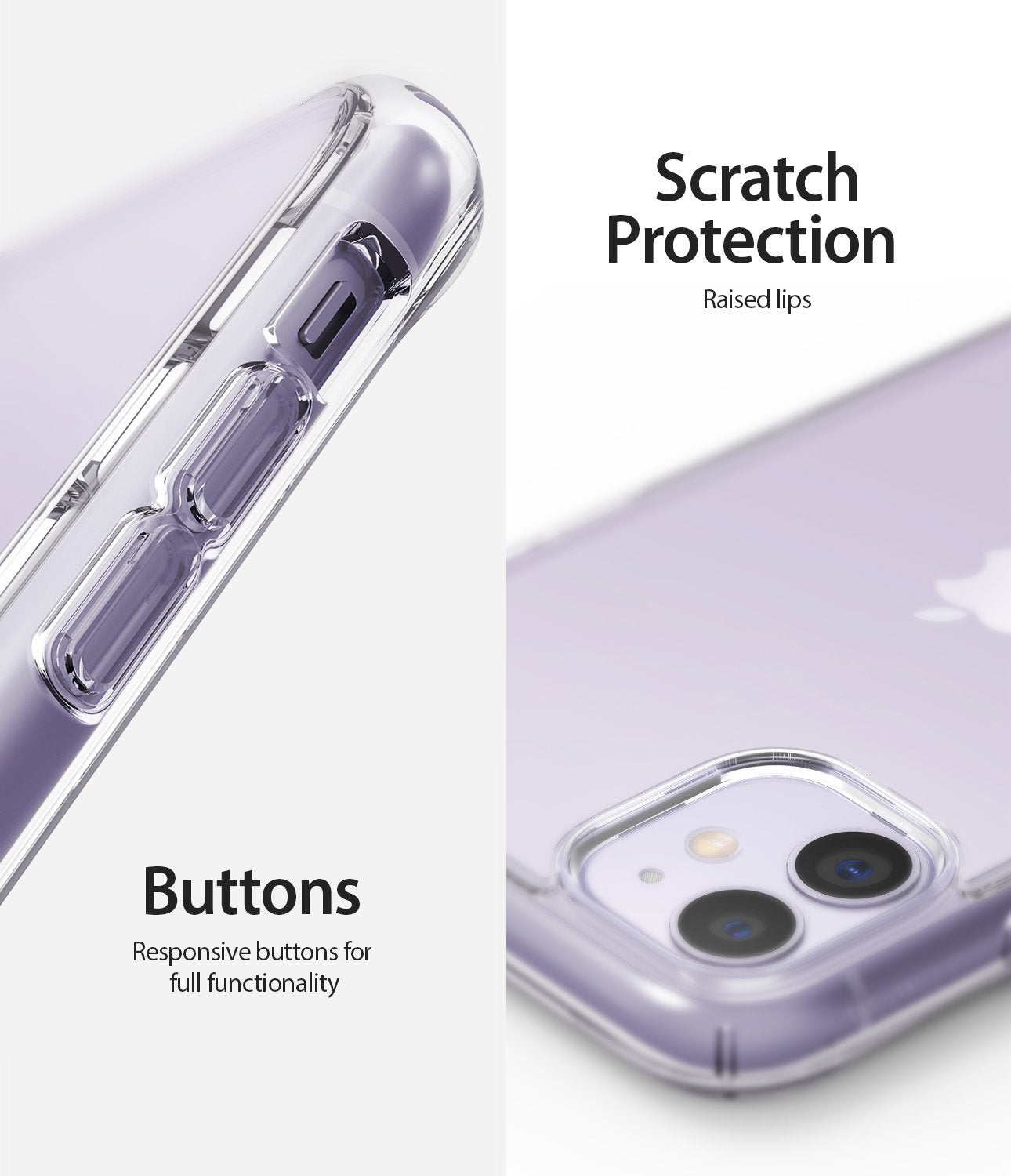 Ringke Fusion designed for iPhone 11 Case Clear Scratch Protection Buttons