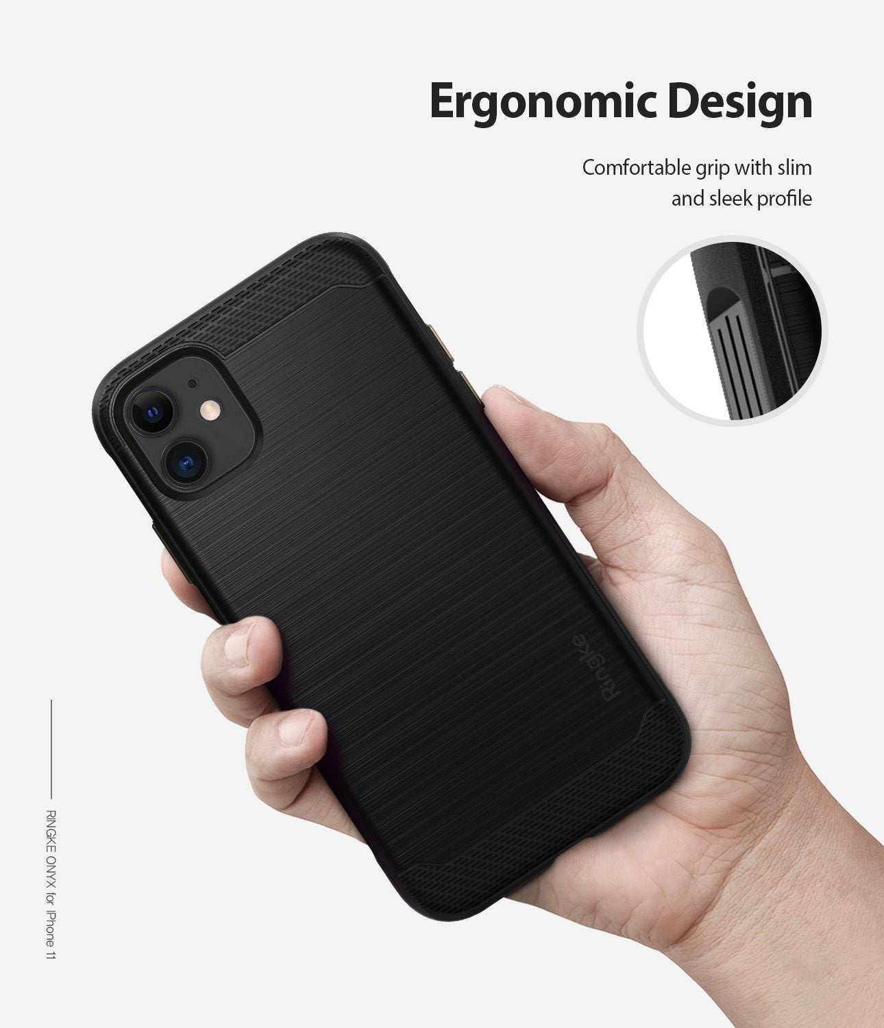 Ringke Onyx designed for iPhone 11 Black Comfortable Grip