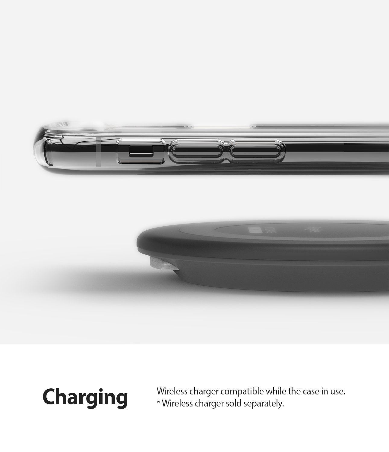 Ringke Air Designed for iPhone 11 Pro Max Case Clear wireless charger compatible
