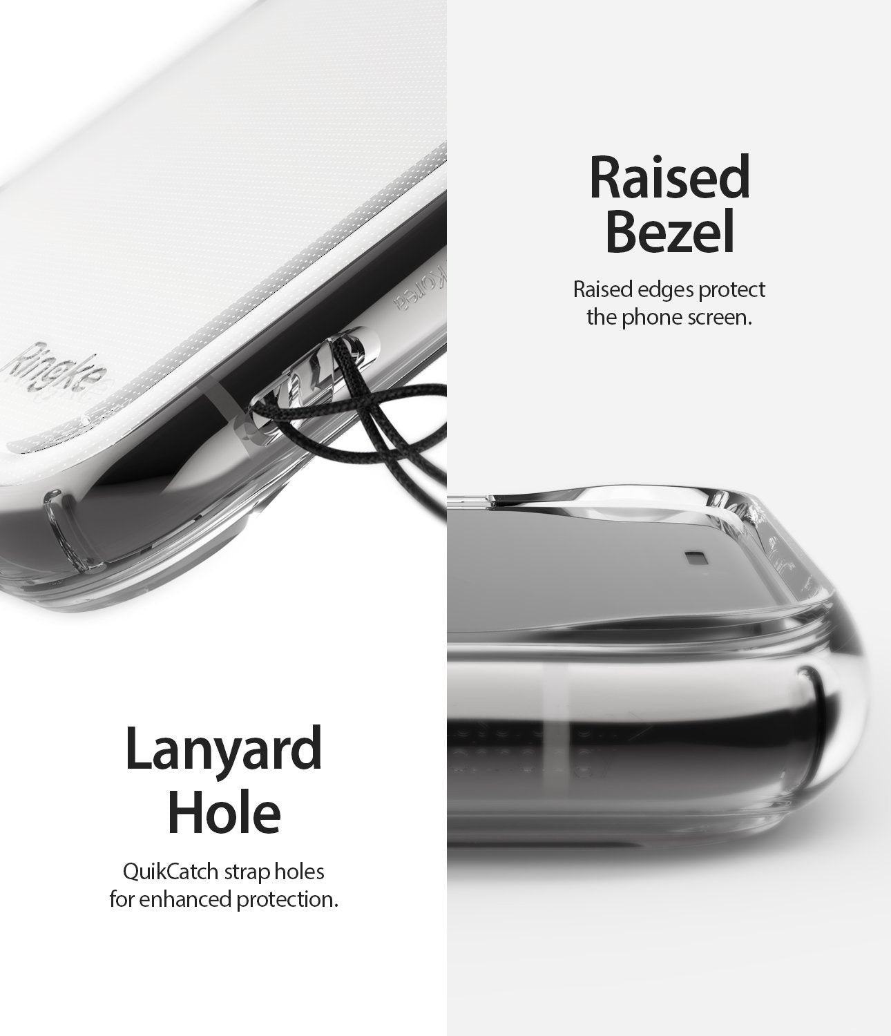 Ringke Air Designed for iPhone 11 Pro Max Case Clear raised bezel lanyard hole