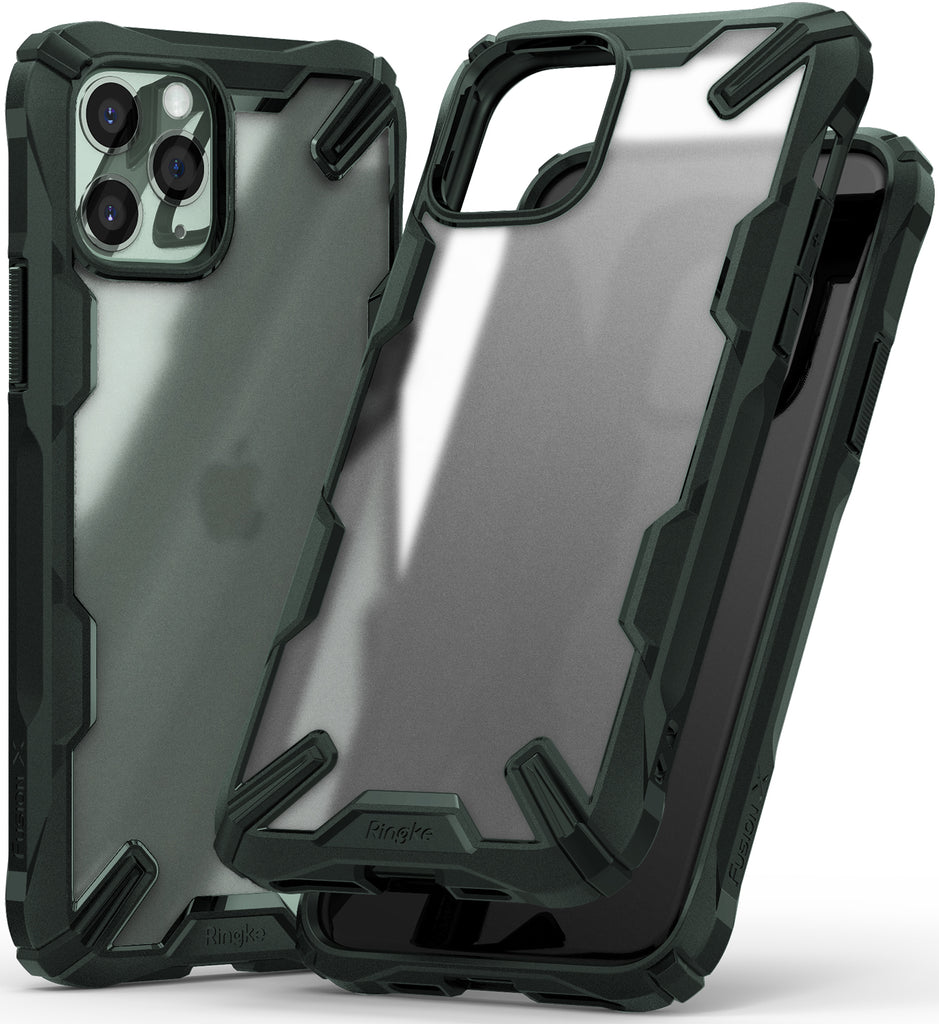 Ringke Fusion-X Matte Designed Case for iPhone 11 Pro Matte Dark Green