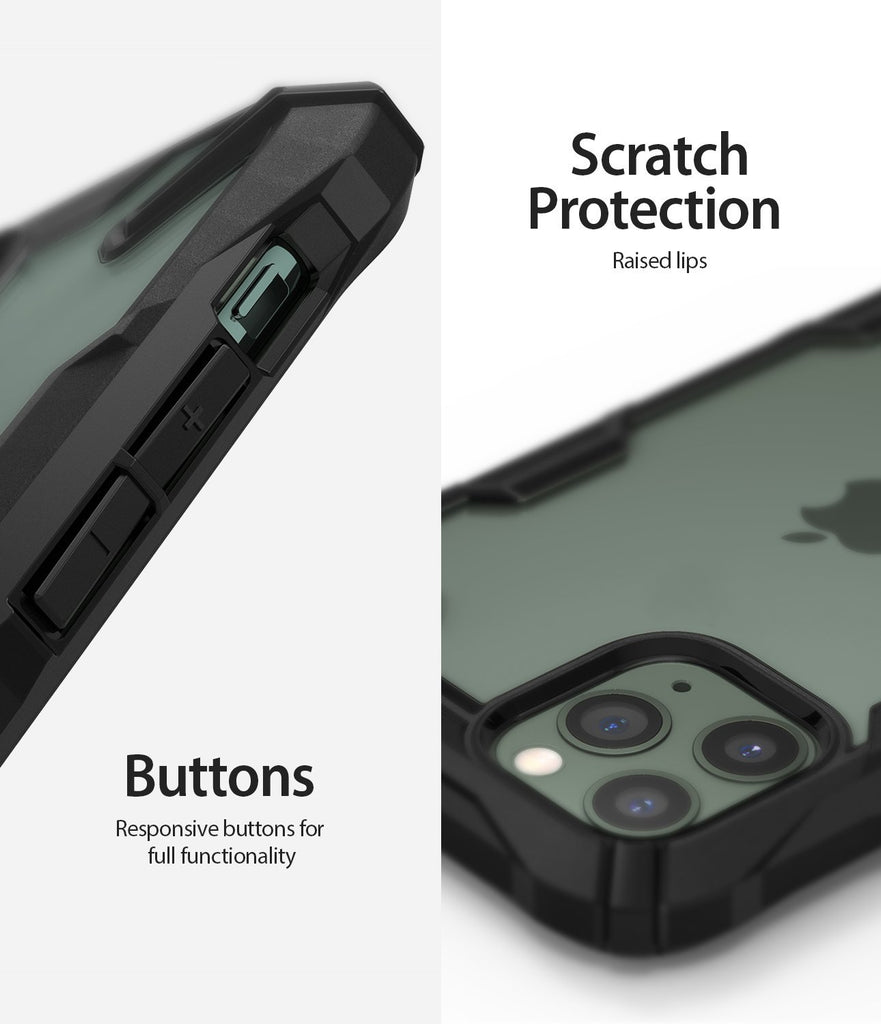 iPhone 11 Pro Case Fusion-X black scratch protection button