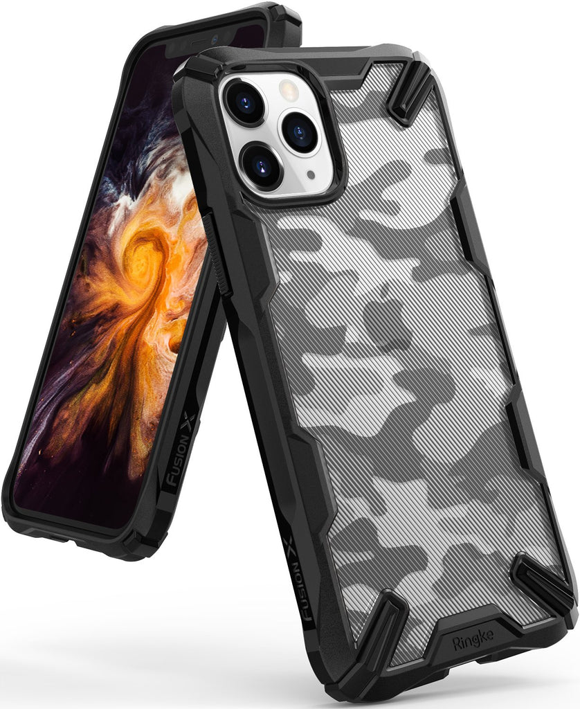 Ringke Fusion X Design Case Compatible with iPhone 11 Pro Max Case Cover 6.5" Camo Black