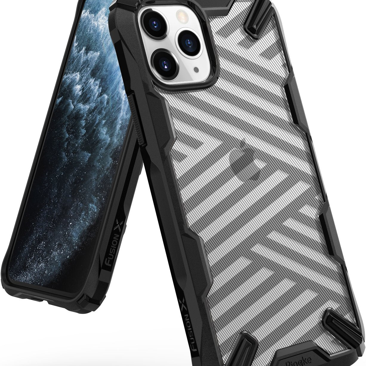 ringke fusion-x ddp case compatible with iphone 11 pro (2019) - Stripe Black