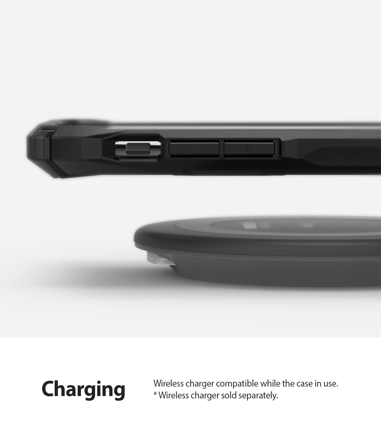 iPhone 11 Pro Max Fusion-X DDP stripe black camo black wireless charger compatible