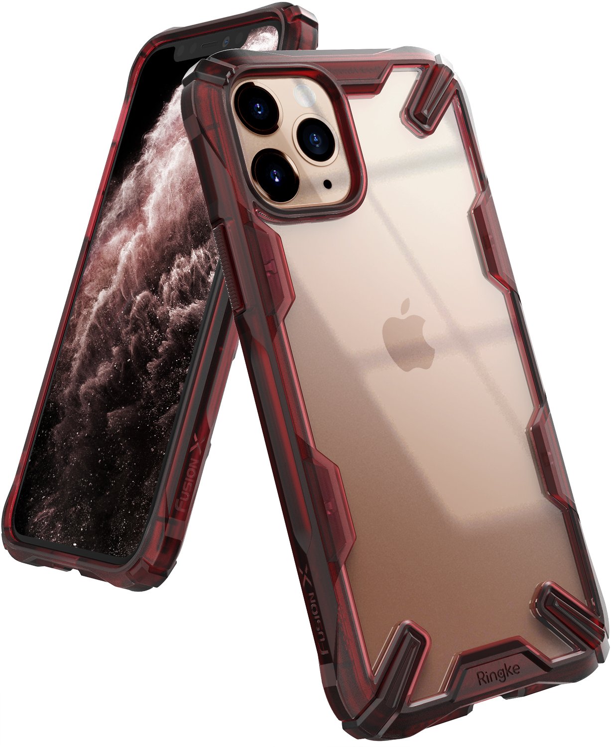 Ringke Fusion X Designed for apple iPhone 11 Pro MAX Case ruby red