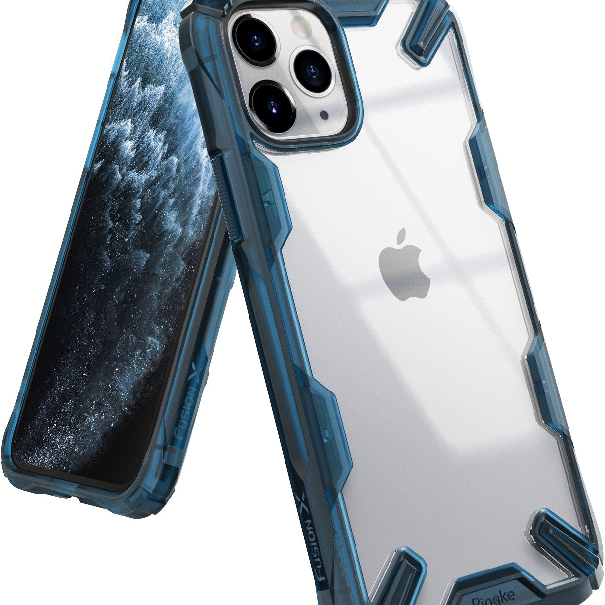 Ringke Fusion X Designed for apple iPhone 11 Pro MAX Case space blue