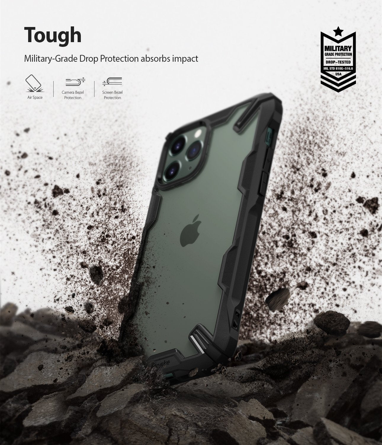 Ringke Fusion X Designed for apple iPhone 11 Pro MAX Case Black tough drop protection military protection