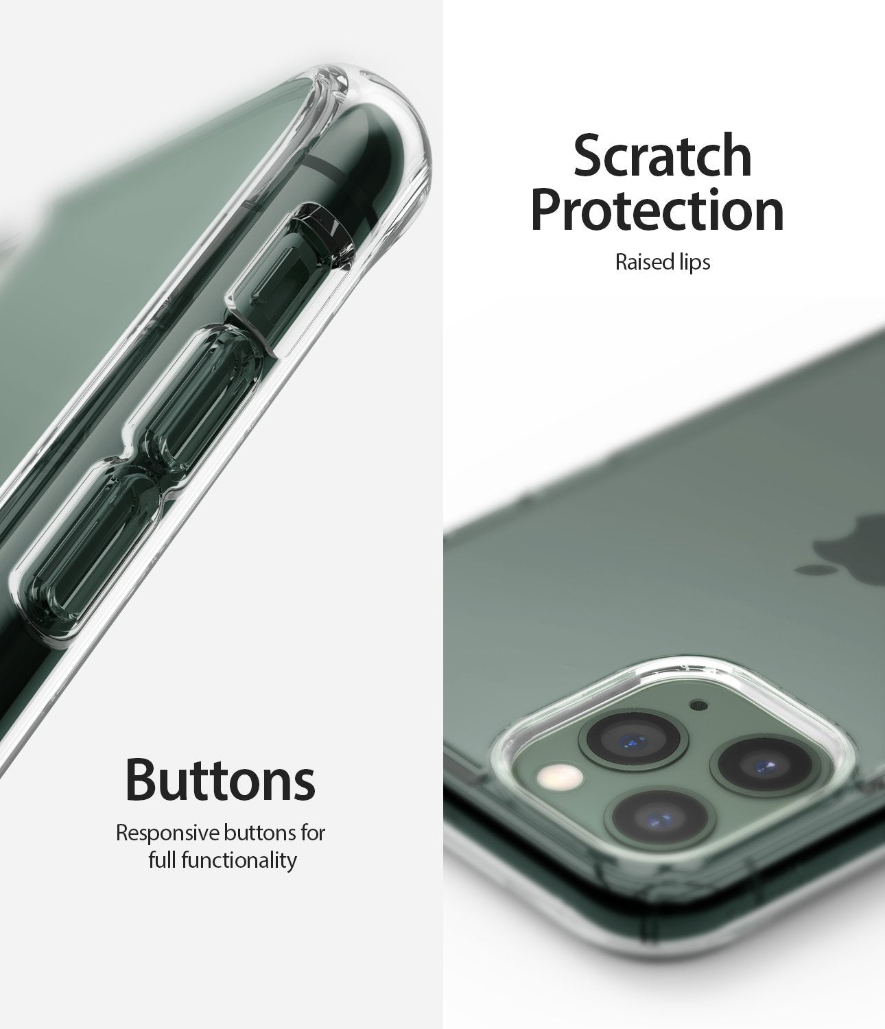 Ringke Fusion Designed for iPhone 11 Pro Max Case scratch protection buttons