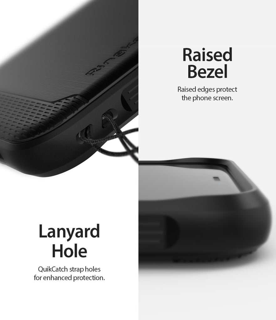 Ringke Onyx Case compatible with iPhone 11 Pro Max Black raised bezel lanyard hole