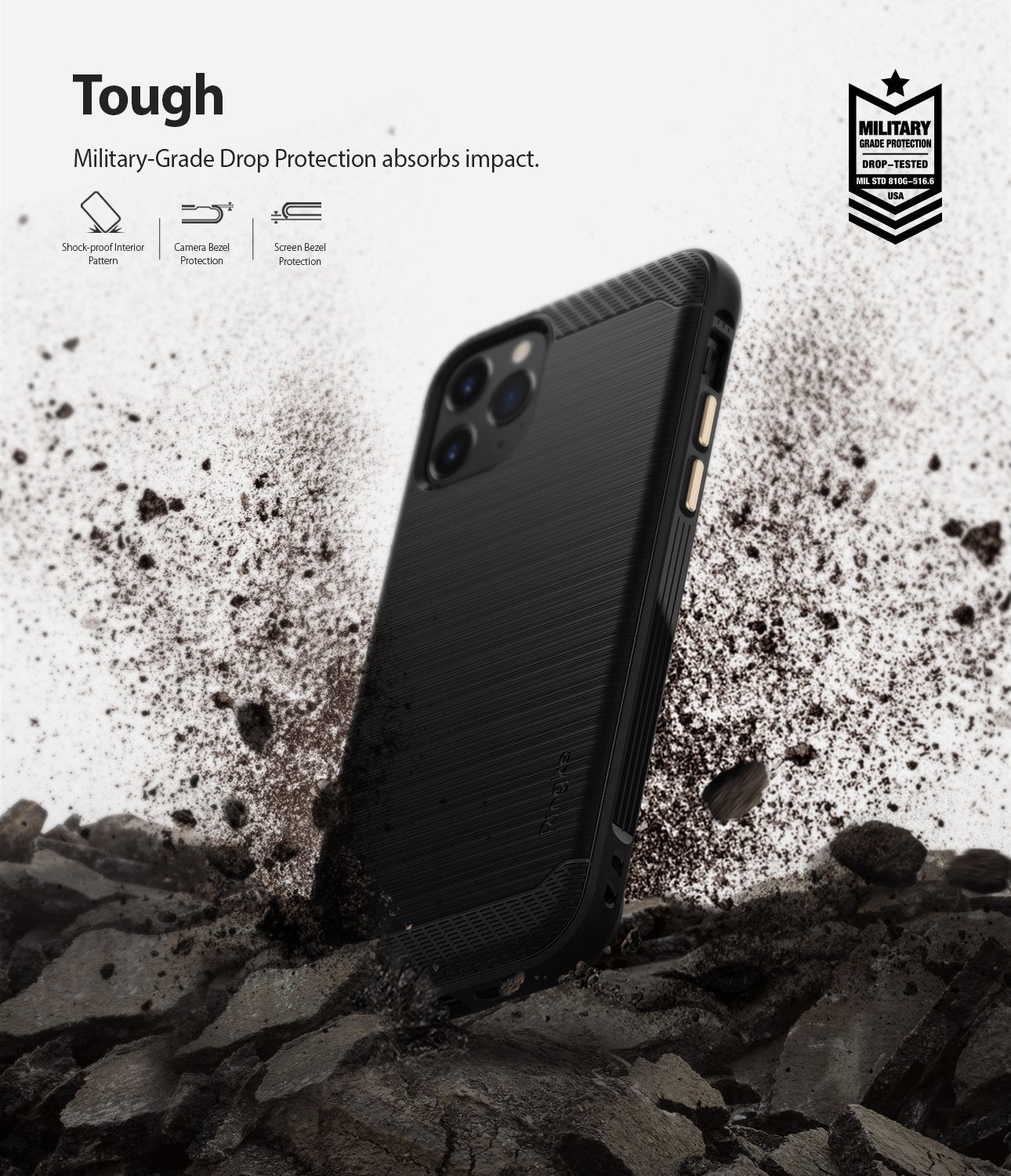 Ringke Onyx Case compatible with iPhone 11 Pro Black Military Grade Drop Protection