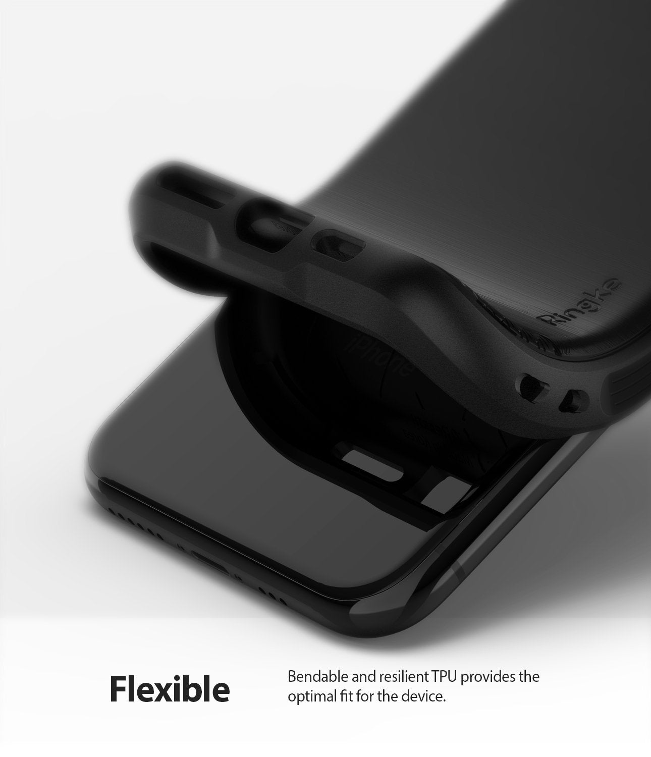 Ringke Onyx Case compatible with iPhone 11 Pro Max Black flexible material