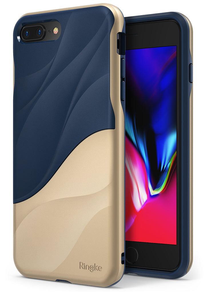ringke wave dual layered design protective case cover for iphone 7 plus 8 plus main marina gold