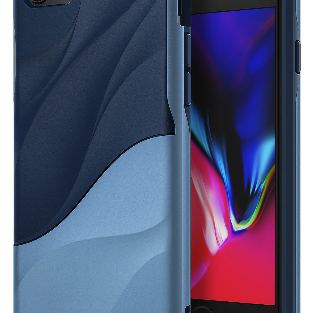 ringke wave pc tpu dual layered design back case cover for iphone 7 8 main coastal blue