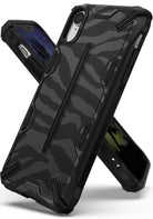 ringke dual-x design for iphone xr case cover main zebra black