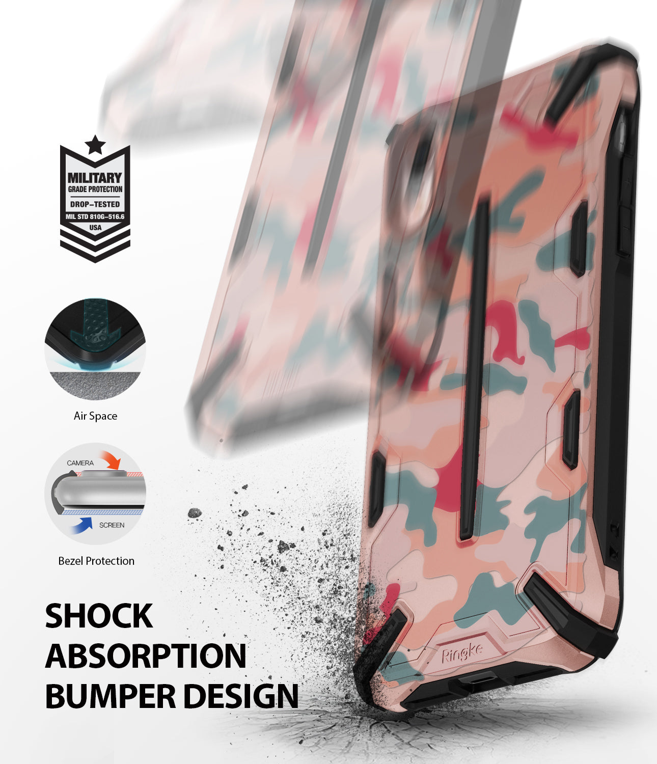 ringke dual-x design for iphone xr case cover shockproof protection