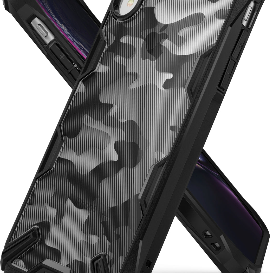 ringke fusion-x for iphone xr case cover main camo black