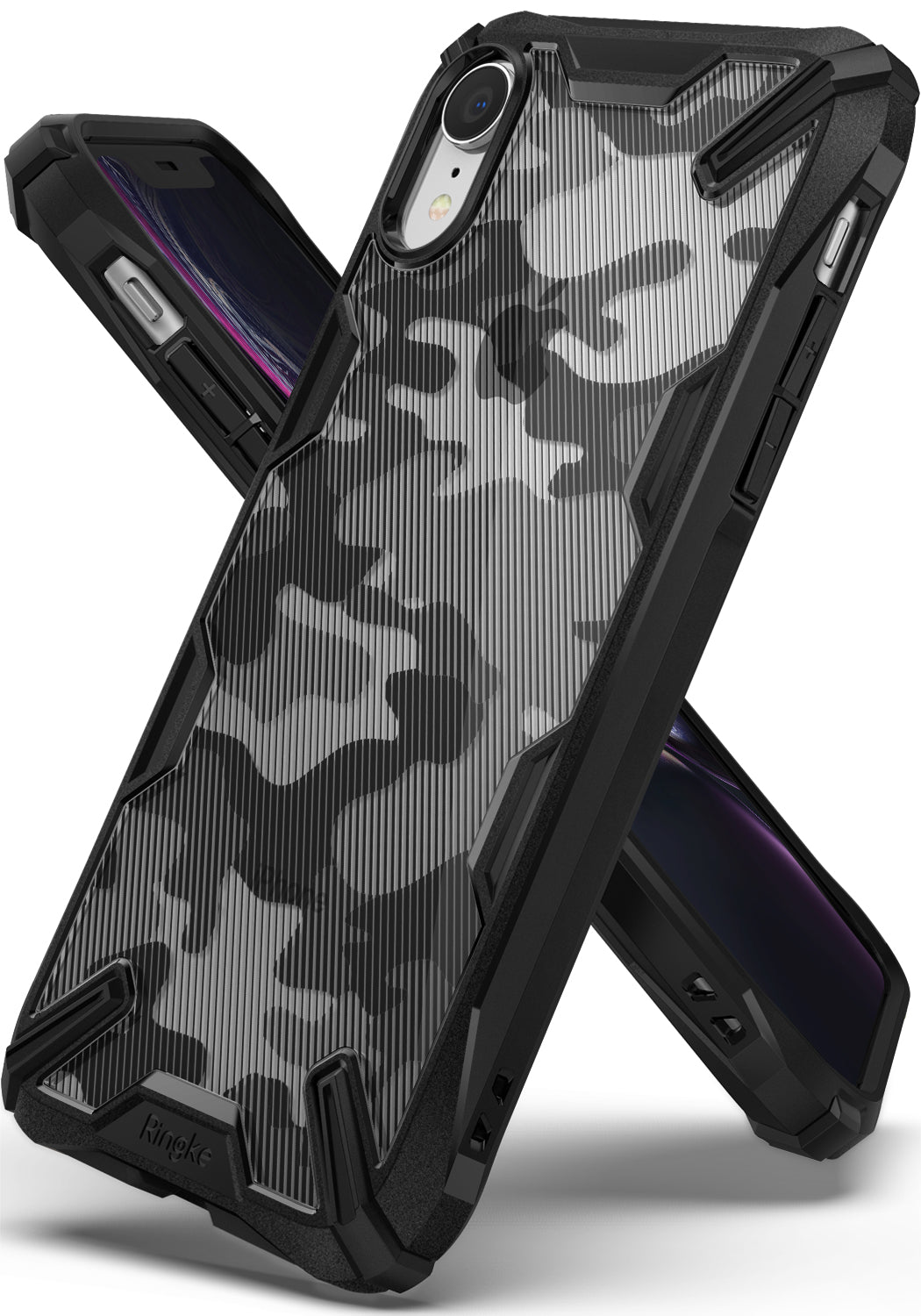 ringke fusion-x for iphone xr case cover main camo black