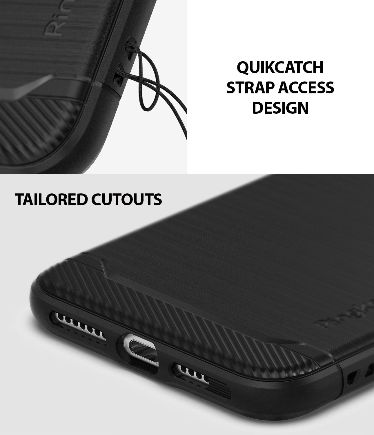 ringke onyx for iphone xr case cover quickcatch strap access
