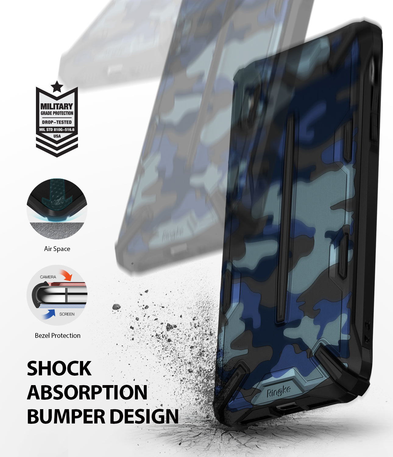 ringke dual-x for iphone xs case cover main shockproof design